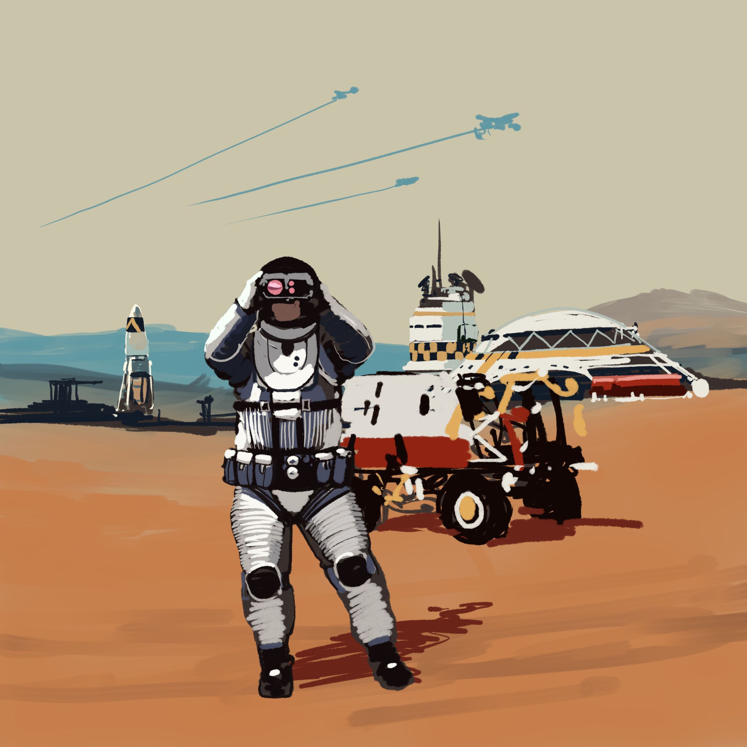 Marslakók - retro sci-fi vázlat