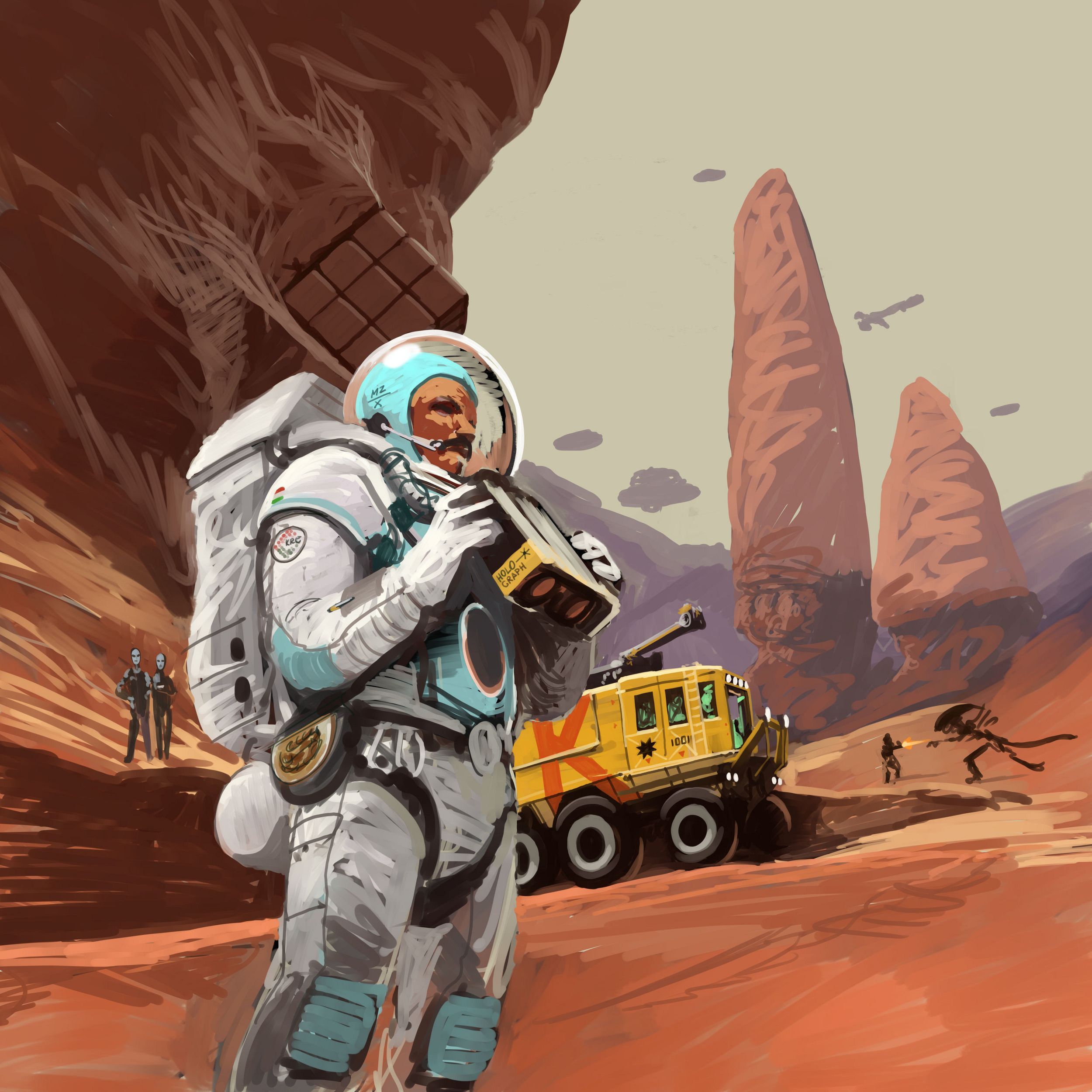 Marslakók - retro sci-fi vázlat